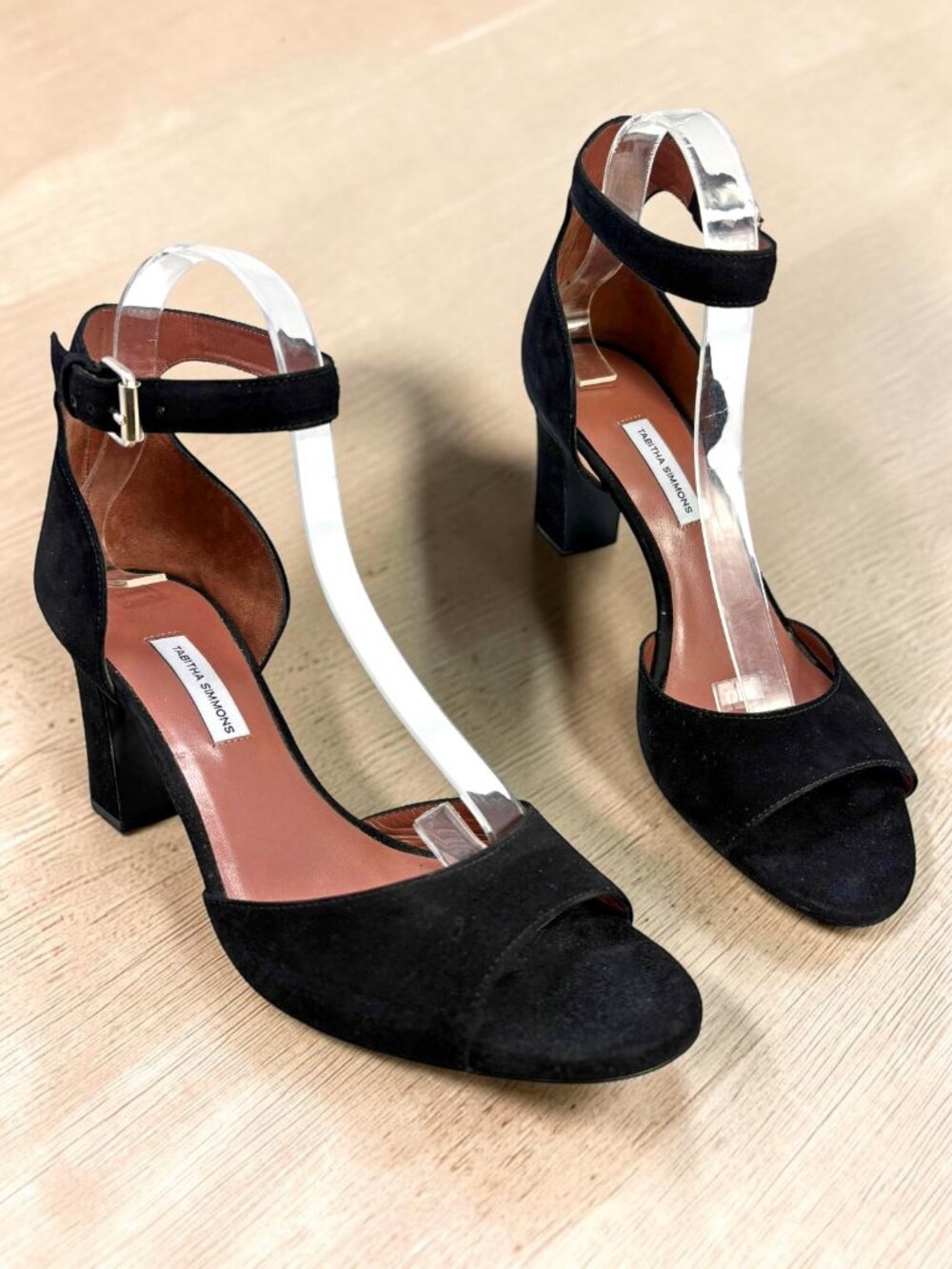 Tabitha Simmons Jerry Black Kid Suede Heeled Sandal‎